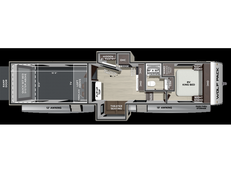 2027 Forest River Cherokee Wolf Pack 291PACK16.5 - New Toy Hauler For Sale by RV Dynasty in Bunker Hill, Indiana