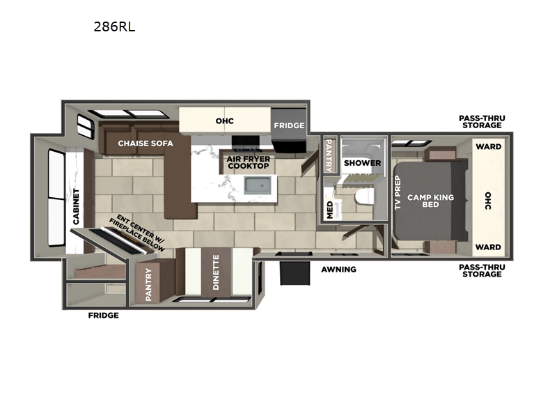 2027 Prime Time Tracer 286RL - New Travel Trailer For Sale by RV Dynasty in Bunker Hill, Indiana features Slideout