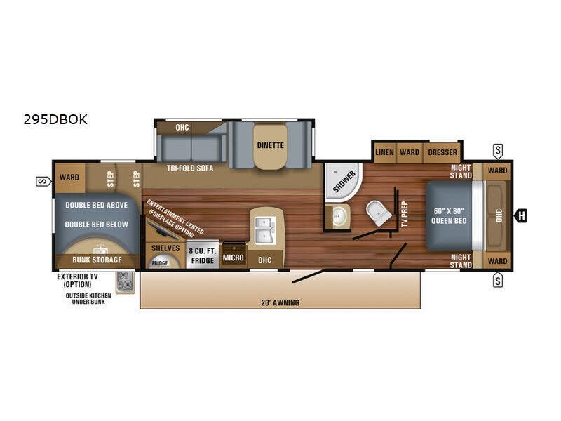 2018 Jayco Eagle HT 295DBOK - Used Travel Trailer For Sale by RV Dynasty in Bunker Hill, Indiana features Slideout