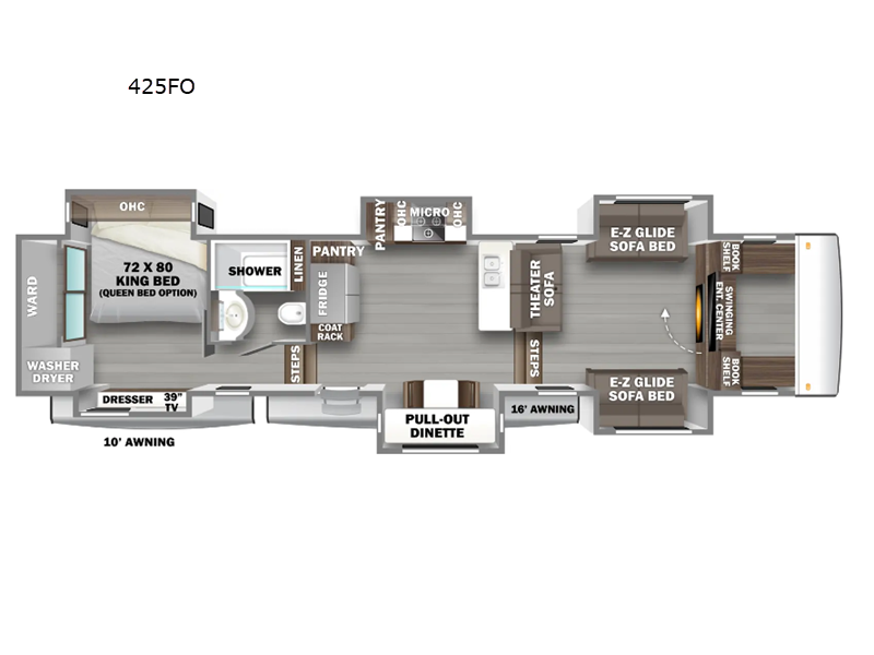 2026 Forest River RiverStone 425FO - New Fifth Wheel For Sale by RV Dynasty in Bunker Hill, Indiana features Slideout