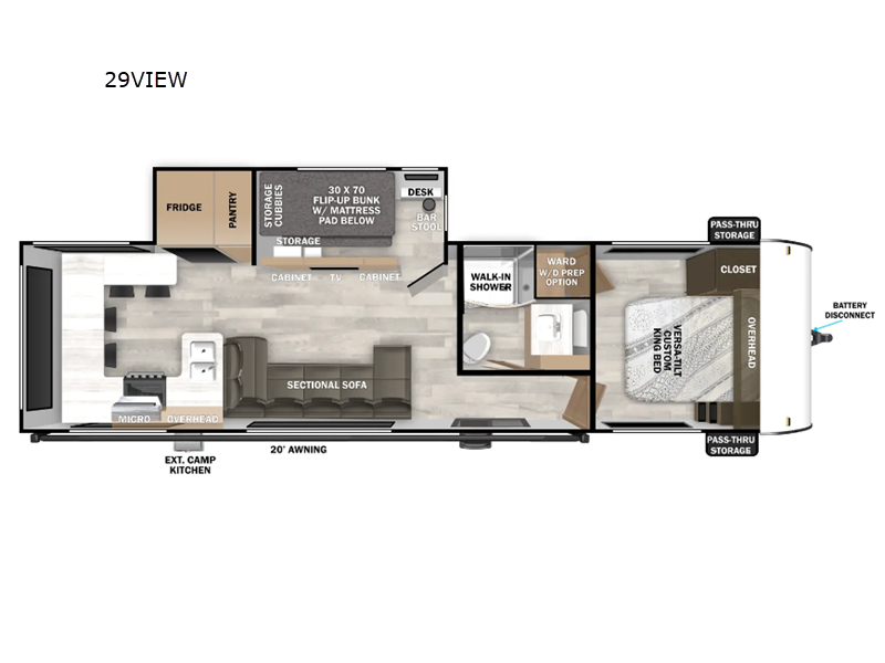 2025 Forest River Salem 29VIEW - Used Travel Trailer For Sale by RV Dynasty in Bunker Hill, Indiana features Slideout