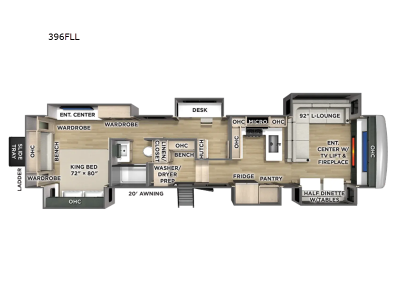 2027 Forest River River Ranch 396FLL - New Fifth Wheel For Sale by RV Dynasty in Bunker Hill, Indiana features Slideout