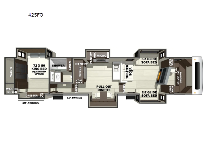 2026 Forest River RiverStone 425FO - New Fifth Wheel For Sale by RV Dynasty in Bunker Hill, Indiana features Slideout