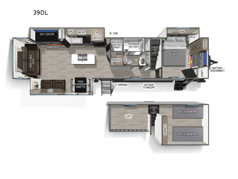 2026 Forest River Cherokee Timberwolf 39DL - New Destination Trailer For Sale by RV Dynasty in Bunker Hill, Indiana features Slideout