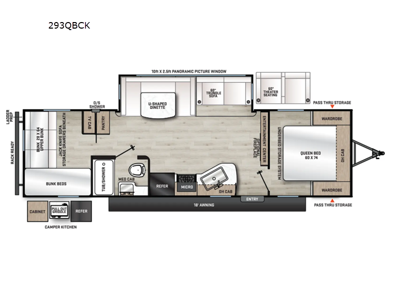 2027 Coachmen Catalina Legacy Edition 293QBCK - New Travel Trailer For Sale by RV Dynasty in Bunker Hill, Indiana features Slideout