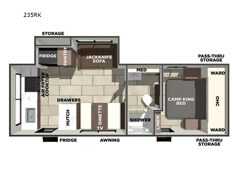 2026 Forest River Tracer 235RK - New Travel Trailer For Sale by RV Dynasty in Bunker Hill, Indiana features Slideout