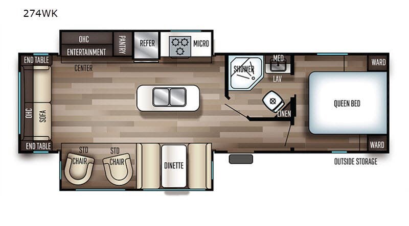2019 Forest River Cherokee 274WK - Used Travel Trailer For Sale by RV Dynasty in Bunker Hill, Indiana features Slideout