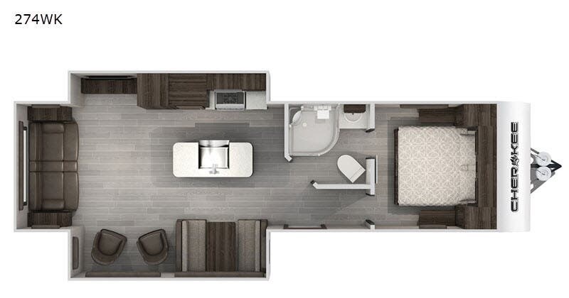 2019 Forest River Cherokee Black Label 274WKBL - Used Travel Trailer For Sale by RV Dynasty in Bunker Hill, Indiana features Slideout