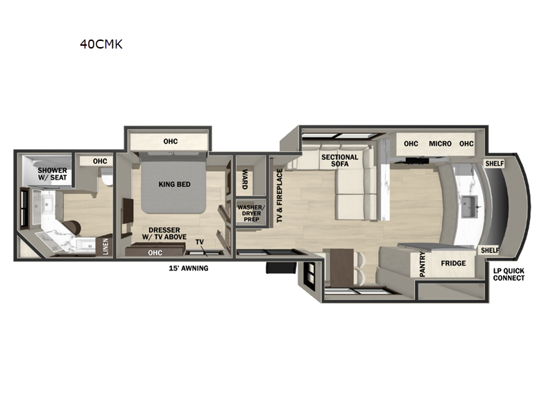 2026 Forest River Cedar Creek Cottage 40CMK - New Destination Trailer For Sale by RV Dynasty in Bunker Hill, Indiana features Slideout