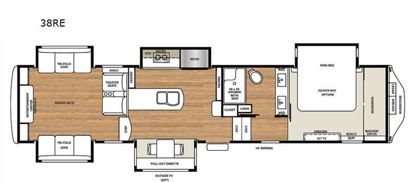 2019 Forest River Riverstone Legacy 38RE - Used Fifth Wheel For Sale by RV Dynasty in Bunker Hill, Indiana features Slideout