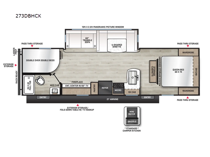 2026 Coachmen Catalina Legacy Edition 273DBHCK - New Travel Trailer For Sale by RV Dynasty in Bunker Hill, Indiana features Slideout