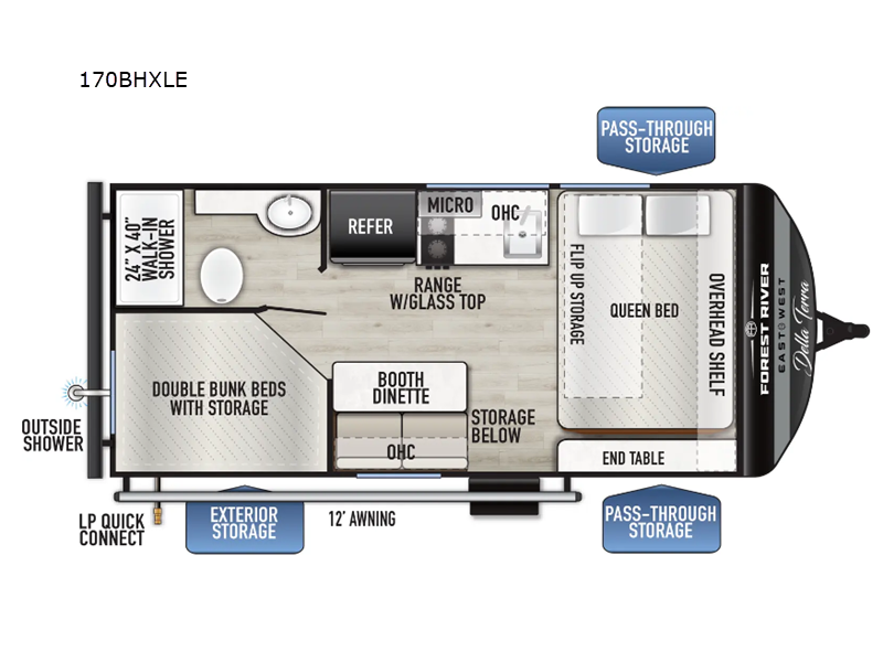 2026 East to West Della Terra LE 170BHXLE - New Travel Trailer For Sale by RV Dynasty in Bunker Hill, Indiana