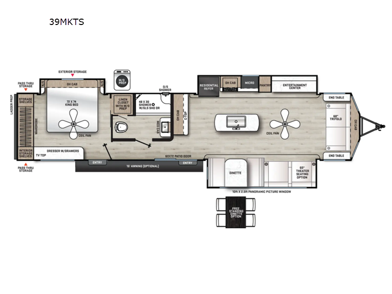 2027 Coachmen Catalina Destination Series 39MKTS - New Destination Trailer For Sale by RV Dynasty in Bunker Hill, Indiana features Slideout