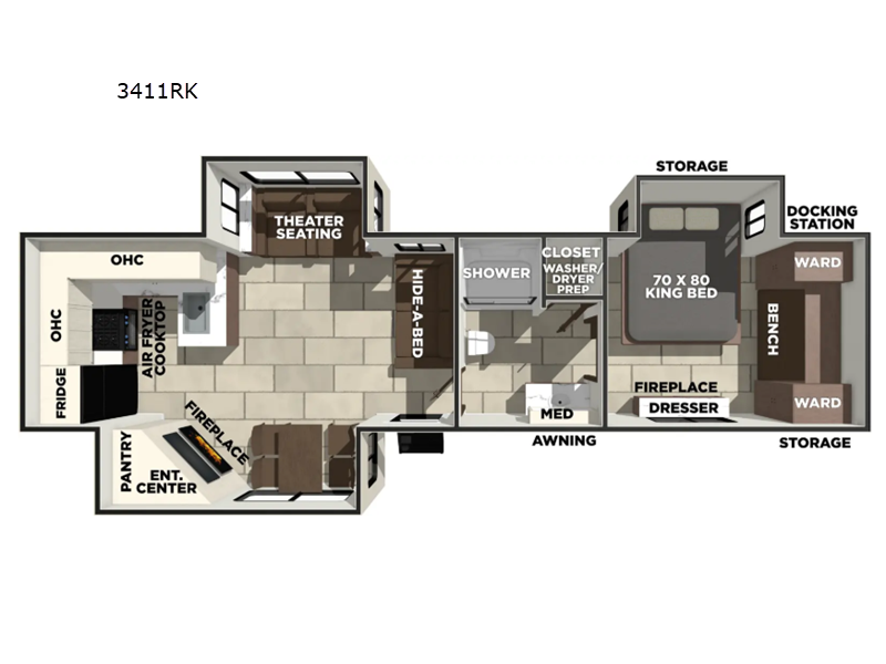 2026 Forest River LaCrosse 3411RK - New Travel Trailer For Sale by RV Dynasty in Bunker Hill, Indiana features Slideout