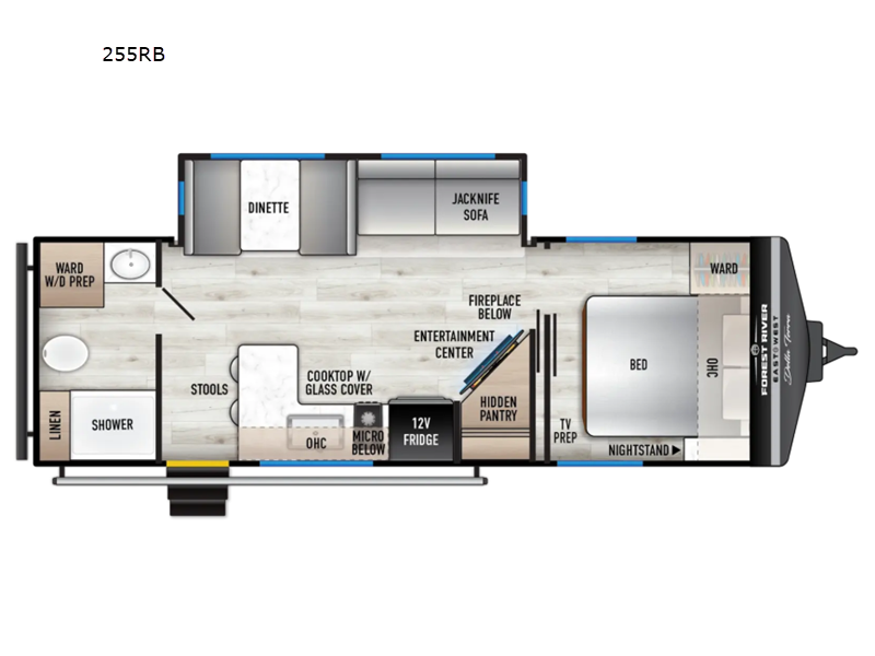 2027 East to West Della Terra 255RB - New Travel Trailer For Sale by RV Dynasty in Bunker Hill, Indiana features Slideout