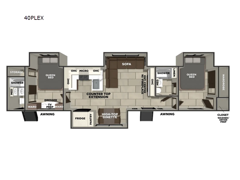 2027 Forest River LaCrosse 40PLEX - New Travel Trailer For Sale by RV Dynasty in Bunker Hill, Indiana features Slideout