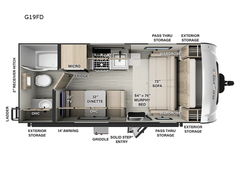 2024 Forest River Rockwood Geo Pro G19FD - Used Travel Trailer For Sale by RV Dynasty in Bunker Hill, Indiana