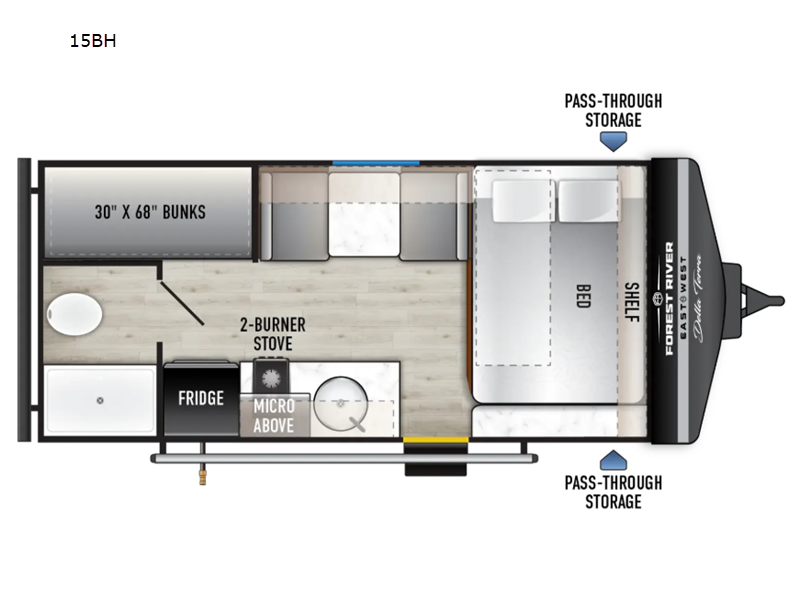 2027 East to West Della Terra 15BH - New Travel Trailer For Sale by RV Dynasty in Bunker Hill, Indiana