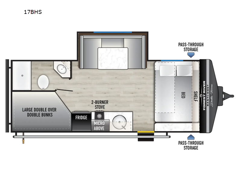 2027 East to West Della Terra 17BHS - New Travel Trailer For Sale by RV Dynasty in Bunker Hill, Indiana features Slideout