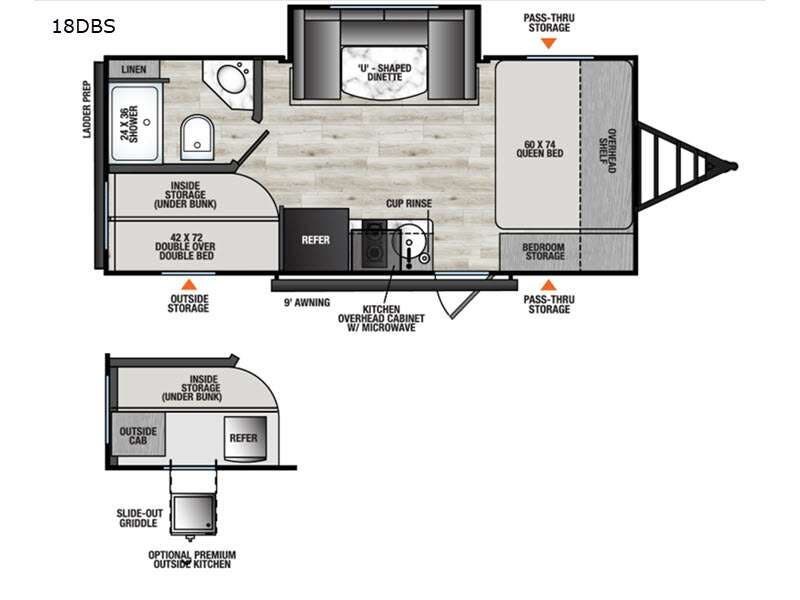 2027 Forest River Viking 4K Series 18DBS - New Travel Trailer For Sale by RV Dynasty in Bunker Hill, Indiana features Slideout