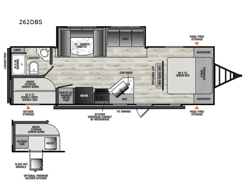 2027 Forest River Viking 6K Series 262DBS - New Travel Trailer For Sale by RV Dynasty in Bunker Hill, Indiana features Slideout