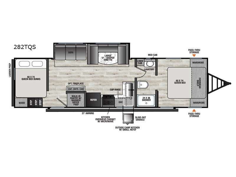 2027 Forest River Viking 6K Series 282TQS - New Travel Trailer For Sale by RV Dynasty in Bunker Hill, Indiana features Slideout