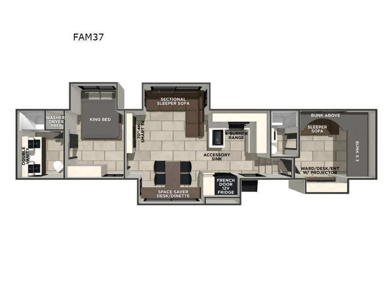 2026 Forest River Crusader FAM37 - New Fifth Wheel For Sale by RV Dynasty in Bunker Hill, Indiana features Slideout