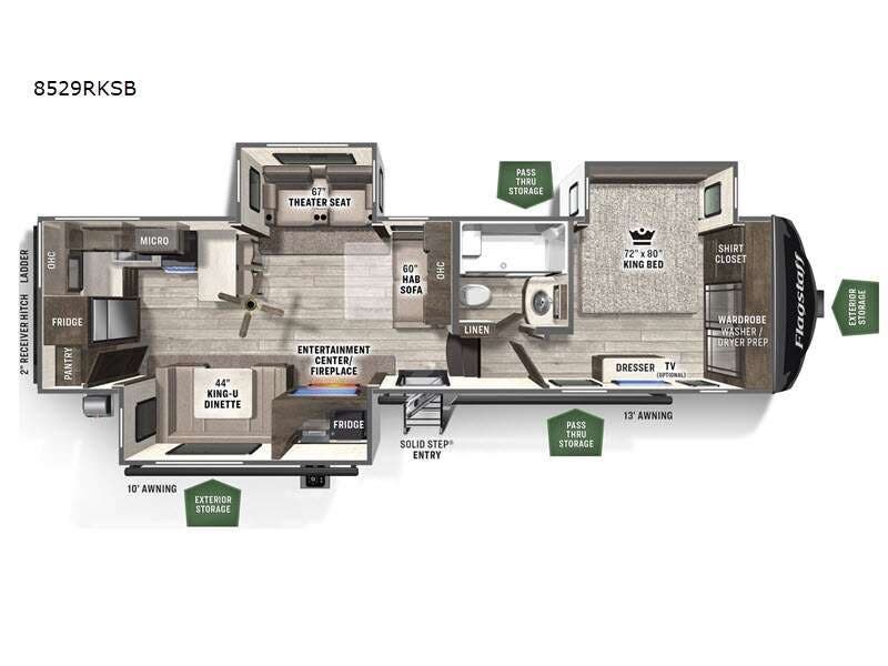 2023 Forest River Flagstaff Classic 8529RKSB - Used Fifth Wheel For Sale by RV Dynasty in Bunker Hill, Indiana features Slideout