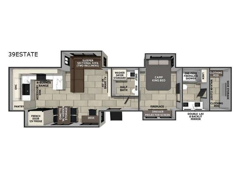 2027 Forest River Sanibel 39ESTATE - New Fifth Wheel For Sale by RV Dynasty in Bunker Hill, Indiana features Slideout