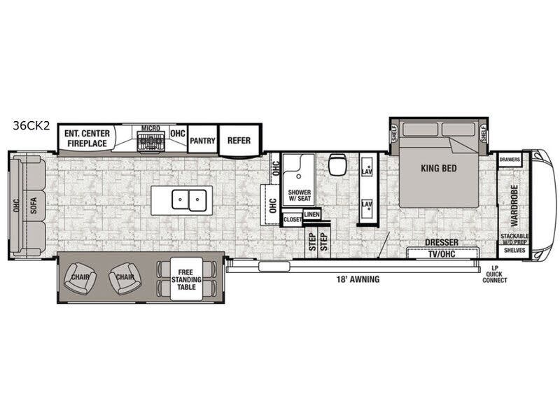 2019 Forest River Cedar Creek Hathaway Edition 36CK2 - Used Fifth Wheel For Sale by RV Dynasty in Bunker Hill, Indiana features Slideout
