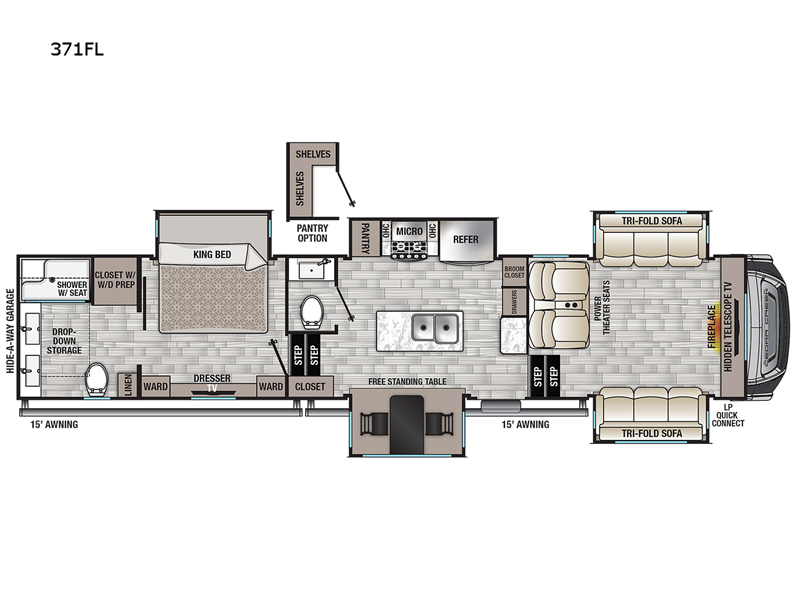 2022 Forest River Cedar Creek 371FL - Used Fifth Wheel For Sale by RV Dynasty in Bunker Hill, Indiana features Slideout