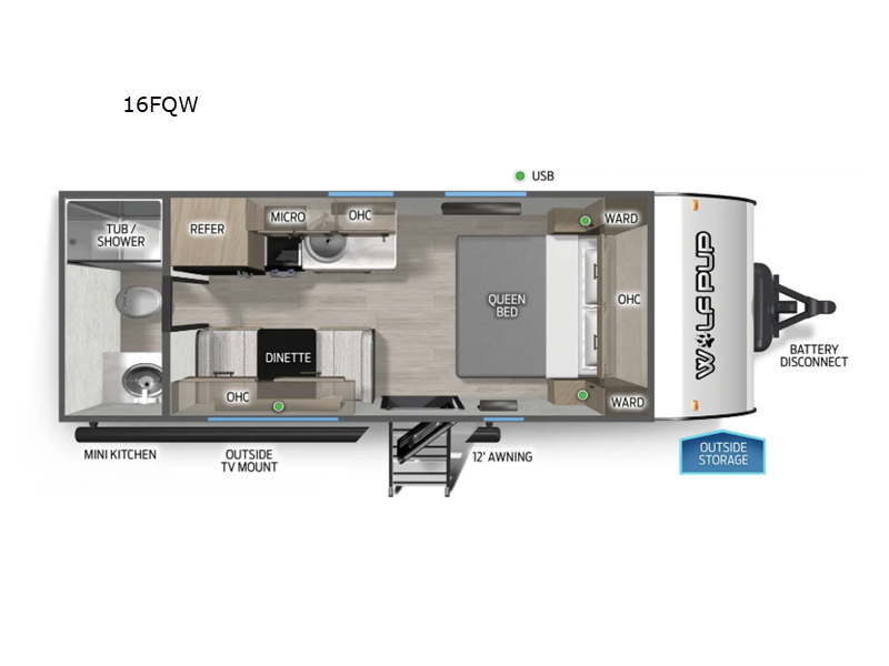 2026 Forest River Cherokee Wolf Pup 16FQW - New Travel Trailer For Sale by RV Dynasty in Bunker Hill, Indiana