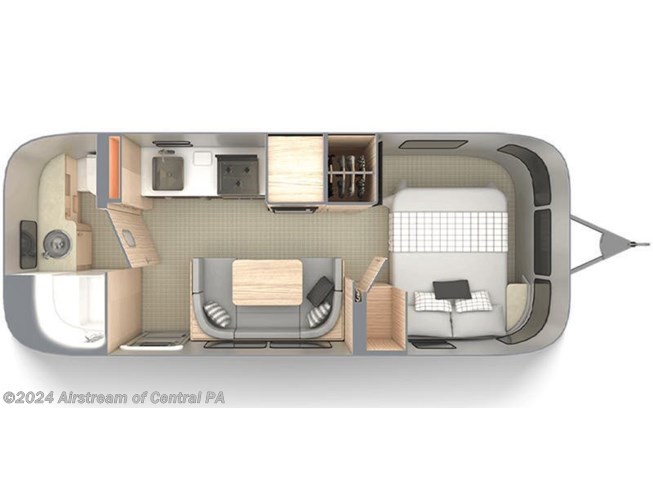 2021 Airstream Globetrotter 23FB floorplan image