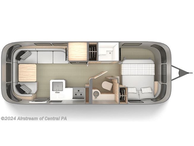 2021 Airstream Globetrotter 25FB floorplan image