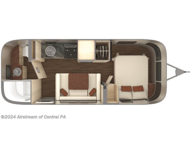 2021 Airstream International 23FB floorplan image