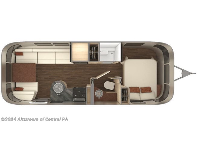 2021 Airstream International 25FB floorplan image