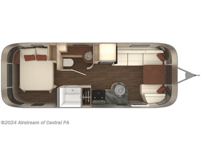 2021 Airstream International 25RB floorplan image