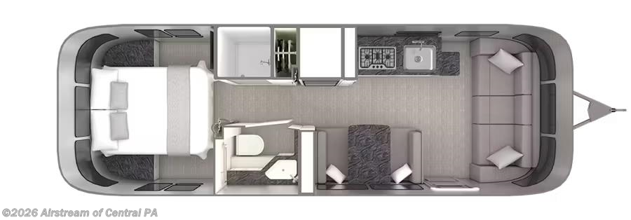 Floorplan of 2026 Airstream Classic 28RB