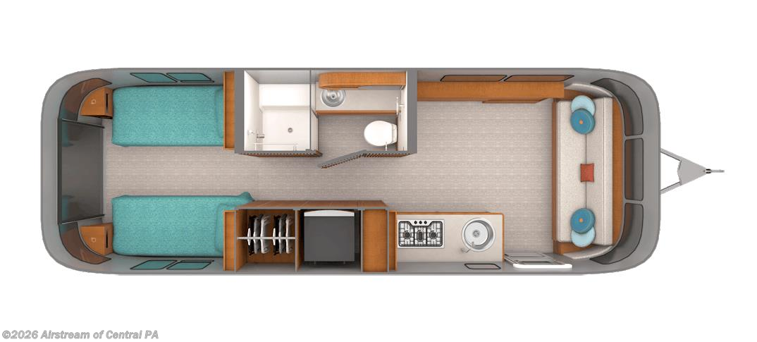 Floorplan of 2026 Airstream Frank Lloyd Wright Base