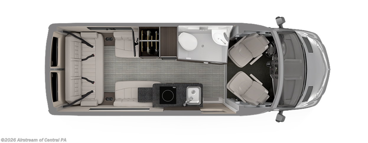 Floorplan of 2026 Airstream Interstate 19GT
