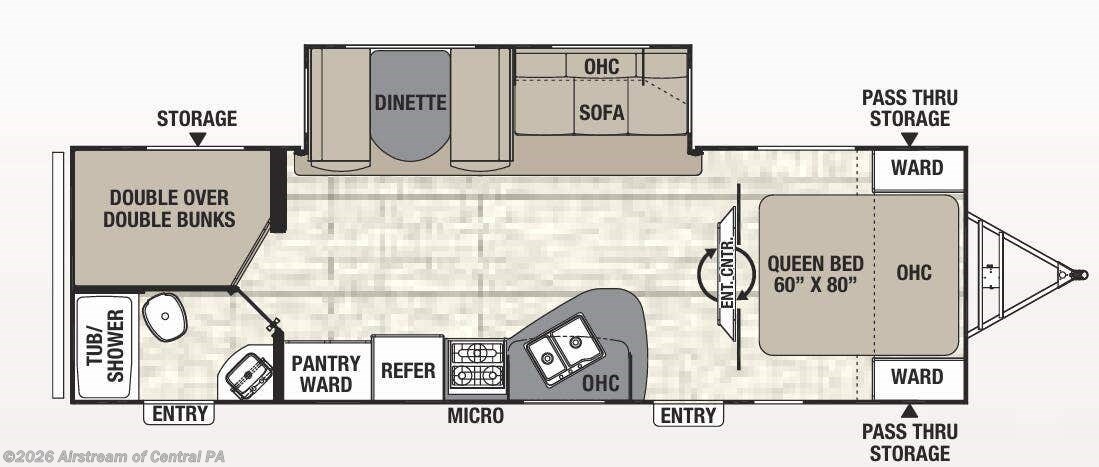 Floorplan of 2017 Coachmen Freedom Express Ultra Lite 282 BHDS