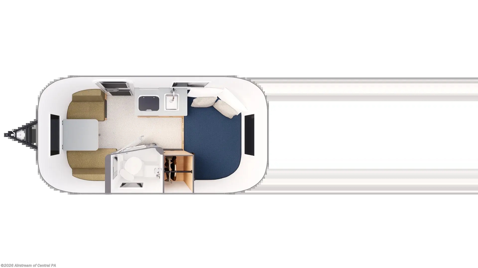Floorplan of 2027 Airstream World Traveler 17RB