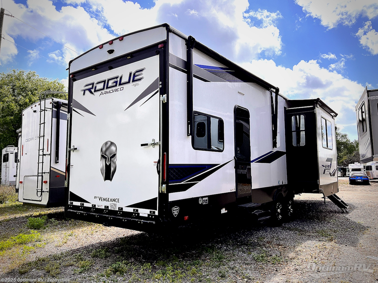 2023 Forest River Vengeance Rogue Armored VGF383G2 - Used Fifth Wheel For Sale by Optimum RV - Zephyrhills in Zephyrhills, Florida features Awning, Slideout