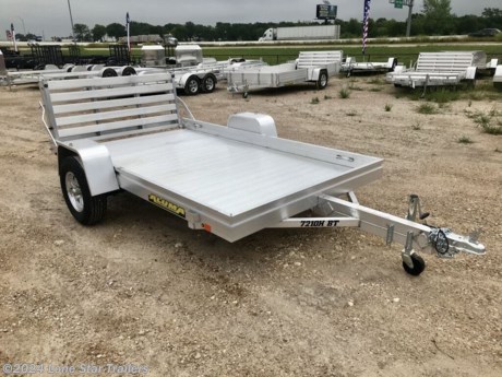 Aluma Utility Trailer 7210H BT&lt;br&gt;&lt;br&gt;3500# Rubber Torsion Axle - No Brakes - Easy Lube Hubs&lt;br&gt;2&quot; Coupler - Safety Chains&lt;br&gt;800# Swivel Tongue Jack&lt;br&gt;48&quot; A-Framed Aluminum Tongue &lt;br&gt;ST205/75R14 LRC Radial Tires (1760# cap/tire) - Aluminum Wheels, 5-4.5 BHP&lt;br&gt;Aluminum Fenders&lt;br&gt;7&quot; Heavy Duty Extruded Frame&lt;br&gt;Extruded Aluminum Floor&lt;br&gt;68.5&quot;x44&quot; Aluminum Bi-Fold Tailgate&lt;br&gt;(4) Stake Pockets (2 per side) - (4) Tie Down Loops (2 per side)&lt;br&gt;LED Lighting Package &lt;br&gt;4-Way Plug&lt;br&gt;Overall Width = 95&quot; - Overall Length = 170&quot;&lt;br&gt;&lt;br&gt;5 Year Warranty&lt;br&gt;&lt;br&gt;The Advertised Prices DO NOT Include: *Licensing* &amp;amp; Tax&lt;br&gt;&lt;br&gt;We have over 200 trailers to choose from. Come in and see us at:&lt;br&gt;6610 N I-35 Lacy Lakeview, TX 76705 (Exit 342B)&lt;br&gt;&lt;br&gt;Not in the great state of Texas? No Problem! We offer local and nationwide delivery.&lt;br&gt;&lt;br&gt;Store Hours:&lt;br&gt;MON–FRI: 8:00 AM - 5:00 PM&lt;br&gt;SATURDAY: 9:00 AM - 2:00 PM&lt;br&gt;SUNDAY: Closed&lt;br&gt;&lt;br&gt;Remember we handle all your Trailer Sales &amp;amp; Trailer Part Needs!!! &lt;br&gt;Let us help you with servicing your trailer too! &lt;br&gt;It is our pleasure to serve our community of Waco and all of Central Texas! http://www.lonestartrailers.com/--xInventoryDetail?id=8745353