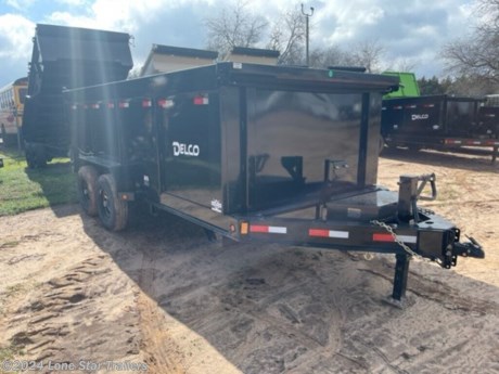 14K Bumper Pull 83&quot;x14 Dump Trailer &lt;br&gt;8&quot; I-Beam Frame and Tongue&lt;br&gt;Tandem Besser 7k Spring Axles &lt;br&gt;12K Spring Loaded Jack &lt;br&gt;Solid 4ft Sides &lt;br&gt;10 Gauge Floor and Side Wall Thickness&lt;br&gt;3 Way Spreader Gates &lt;br&gt;6&#39; Slide-In Ramps with Ramp Pockets &lt;br&gt;Manual Pull Back Tarp System&lt;br&gt;Spare Tire with Spare Mount&lt;br&gt;Black Wheels &lt;br&gt;&lt;br&gt;Licensing* &amp;amp; Tax&lt;br&gt;&lt;br&gt;We have over 200 trailers to choose from. Come in and see us at:&lt;br&gt;6610 N I-35 Lacy Lakeview, TX 76705 (Exit 342B)&lt;br&gt;&lt;br&gt;Not in the great state of Texas? No Problem! We offer local and nation wide delivery.&lt;br&gt;&lt;br&gt;Store Hours:&lt;br&gt;MON–FRI: 8:00 AM - 5:00 PM&lt;br&gt;SATURDAY: 9:00 AM - 2:00 PM&lt;br&gt;SUNDAY: Closed&lt;br&gt;&lt;br&gt;Remember we handle all your Trailer Sales &amp;amp; Trailer Part Needs!!! &lt;br&gt;Let us help you with servicing your trailer too! &lt;br&gt;It is our pleasure to serve our community of Waco Texas and all of Central Texas! http://www.lonestartrailers.com/--xInventoryDetail?id=9325388