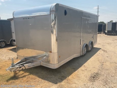 Supreme Car Hauler -&lt;br&gt;All-Aluminum Construction,&lt;br&gt;Integrated Frame Design&lt;br&gt;Flat Front w/Cast Corners - 24&quot; Stoneguard&lt;br&gt;One Piece Aluminum Roof - Screwless .030 Bonded Sides&lt;br&gt;white vinyl luan walls&lt;br&gt;2-3.5K Braked spread TORSION axles&lt;br&gt;2 5/16&quot; Coupler w/Safety Chains&lt;br&gt;5000lb Center Jack w/Foot&lt;br&gt;205/75R 15&quot; Radial Tires - 15&quot; aluminum Wheels&lt;br&gt;Smooth Aluminum Fender Flares&lt;br&gt;2&quot; x 5&quot; Integrated Frame&lt;br&gt;16&quot; O/C Floor &amp;amp; Roof Studs&lt;br&gt;16&quot; O/C Wall Studs&lt;br&gt;3/4&quot; dry maxx floor - White Vinyl Faced Luan Walls - Extruded Kick Panel&lt;br&gt;Approximate Interior Height: 88&quot;&lt;br&gt;(4) HD 5,000# Recessed D-Rings - Beavertail Construction&lt;br&gt;HD Rear Ramp w/Spring Assist w/Aluminum Hardware &amp;amp; 36&quot; extension&lt;br&gt;32&quot; x 78&quot; Side Door w/Paddle Handle &amp;amp; Piano Hinge &amp;amp; slide out step&lt;br&gt;Plastic Salem Vents&lt;br&gt;Exterior LED Lighting - (2) Dome Light w/Switch&lt;br&gt;7-Way Plug&lt;br&gt;&lt;br&gt;**Spread Torsion Axles Upgrade&lt;br&gt;**Aluminum Wheel Upgrade&lt;br&gt;**Elite Escape Door 6x9&#39;&lt;br&gt;**Rear Door Canopy w/ Lights&lt;br&gt;&lt;br&gt;&lt;br&gt;4 Year Limited Warranty&lt;br&gt;&lt;br&gt;The Advertised Prices DO NOT Include: *Licensing* &amp;amp; Tax&lt;br&gt;&lt;br&gt;We have over 200 trailers to choose from. Come in and see us at:&lt;br&gt;6610 N I-35 Lacy Lakeview, TX 76705 (Exit 342B)&lt;br&gt;&lt;br&gt;Not in the great state of Texas? No Problem! We offer local and nation wide delivery.&lt;br&gt;&lt;br&gt;Store Hours:&lt;br&gt;MON–FRI: 8:00 AM - 5:00 PM&lt;br&gt;SATURDAY: 9:00 AM - 2:00 PM&lt;br&gt;SUNDAY: Closed&lt;br&gt;&lt;br&gt;Remember we handle all your Trailer Sales &amp;amp; Trailer Part Needs!!!&lt;br&gt;Let us help you with servicing your trailer too!&lt;br&gt;It is our pleasure to serve our community of Waco Texas and all of Central Texas http://www.lonestartrailers.com/--xInventoryDetail?id=12379151