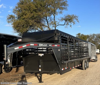 6&#39;8&quot;x24&#39; Bar Top Gooseneck Livestock Trailer&lt;br&gt;2 5/16&quot; 25k Gooseneck Adjustable Coupler &lt;br&gt;7k Torsion Axles &lt;br&gt;Single 12k Spring Loaded Jack&lt;br&gt;1&quot;x3&quot; Tubing Sides &lt;br&gt;Full Swing With Slider Rear Gate and Center Pin &lt;br&gt;Charcoal Gray Powdered Paint &lt;br&gt;Standard 6&#39;6&quot; Interior Height &lt;br&gt;6&#39;8&quot; Wide Top With Black Tarp&lt;br&gt;ST235/80R16 Radial 10 Ply Tires&lt;br&gt;Treated Pine Wood Floor &lt;br&gt;Full Size Drivers Side Door &lt;br&gt;Back Up Lights &lt;br&gt;2 12&quot; Light Stips Over Center Gates &lt;br&gt;Heavy Duty D&amp;amp;D Fenders &lt;br&gt; &lt;br&gt;&lt;br&gt;The Advertised Prices DO NOT Include: *Licensing* &amp;amp; Tax&lt;br&gt;&lt;br&gt;We have over 200 trailers to choose from. Come in and see us at:&lt;br&gt;6610 N I-35 Lacy Lakeview, TX 76705 (Exit 342B)&lt;br&gt;&lt;br&gt;Not in the great state of Texas? No Problem! We offer local and nation wide delivery.&lt;br&gt;&lt;br&gt;Store Hours:&lt;br&gt;MON–FRI: 8:00 AM - 5:00 PM&lt;br&gt;SATURDAY: 9:00 AM - 2:00 PM&lt;br&gt;SUNDAY: Closed&lt;br&gt;&lt;br&gt;Remember we handle all your Trailer Sales &amp;amp; Trailer Part Needs!!! &lt;br&gt;Let us help you with servicing your trailer too! &lt;br&gt;It is our pleasure to serve our community of Waco Texas and all of Central Texas! http://www.lonestartrailers.com/--xInventoryDetail?id=12988889