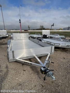 12&quot; Solid front&lt;br&gt;2) 69&quot;x12&quot; Front side ramps - 12&quot; solid side on balance of trailer&lt;br&gt;Aluminum bi-fold rear tailgate - 75.5&quot; wide x 60&quot; long&lt;br&gt;2) 2200# Rubber torsion axles - No brakes - Easy lube hubs&lt;br&gt;ST205/75R14 LRC Aluminum wheels &amp;amp; tires (1760# cap/tire)&lt;br&gt;Aluminum fenders&lt;br&gt;Extruded aluminum floor&lt;br&gt;A-Framed aluminum tongue, 48&quot; long with 2&quot; coupler&lt;br&gt;8) Tie down loops (4 per side)&lt;br&gt;2) Rear stabilizer legs (1 per side)&lt;br&gt;Swivel tongue jack, 1200# capacity&lt;br&gt;LED Lighting package, safety chains&lt;br&gt;Overall width = 101 &#189;&quot;&lt;br&gt;Overall length = 230&quot;&lt;br&gt;&lt;br&gt;The Advertised Prices DO NOT Include: *Licensing* &amp;amp; Tax&lt;br&gt;&lt;br&gt;We have over 200 trailers to choose from. Come in and see us at:&lt;br&gt;6610 N I-35 Lacy Lakeview, TX 76705 (Exit 342B)&lt;br&gt;&lt;br&gt;Not in the great state of Texas? No Problem! We offer local and nation wide delivery.&lt;br&gt;&lt;br&gt;Store Hours:&lt;br&gt;MON–FRI: 8:00 AM - 5:00 PM&lt;br&gt;SATURDAY: 9:00 AM - 2:00 PM&lt;br&gt;SUNDAY: Closed&lt;br&gt;&lt;br&gt;Remember we handle all your Trailer Sales &amp;amp; Trailer Part Needs!!! &lt;br&gt;Let us help you with servicing your trailer too! &lt;br&gt;It is our pleasure to serve our community of Waco Texas and all of Central Texas! http://www.lonestartrailers.com/--xInventoryDetail?id=13121401