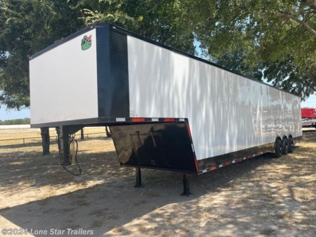 8.5x44ft Gooseneck Enclosed Cargo Trailer&lt;br&gt;&lt;br&gt;(3) - 7,000 lb Torsion SPREAD Axles one piece roof &lt;br&gt;16&quot; On-Center Cross Members, SEMI SCREWLESS .080 POLY CORE&lt;br&gt;16&quot; On-Center Roof Members 3/4&quot; Floor ATP Under Riser&lt;br&gt;16&quot; On-Center Wall Members 3/8&quot; Walls Keyed Access Door in Rear&lt;br&gt;90&quot; Interior Height, SEMI-Screwed Exterior Easy Access Junction Box on Riser&lt;br&gt;GN Adjustable Hitch Stem 36&quot; Side Door w/ Flush &amp;amp; Barlock&lt;br&gt;2-5/16&quot; Coupler/Safety Chain Recessed Step for Side Door 7-Way Bargman Plug w/Break-Away&lt;br&gt;2-12k HYDRAULIC drop leg jacks, Heavy Duty Ramp w/ No-Show Beavertail LED Tail &amp;amp; Running Lights&lt;br&gt;(6) D-Rings w/Backer Plates DOT Reflective Tape- ALL Sides&lt;br&gt;Painted Undercoating (2) Non-Powered Roof Vents, spread axles, rear spoiler with loading lights All LED Lights w/Blinker Light Included&lt;br&gt;(2) LED Dome Lights &lt;br&gt;2-36&#39; ROWS OF RECESSED FLOOR MOUNTED E-TRACK, BLACKOUT PACKAGE&lt;br&gt;The Advertised Prices DO NOT Include: *Licensing* &amp;amp; Tax&lt;br&gt;&lt;br&gt;We have over 200 trailers to choose from. Come in and see us at:&lt;br&gt;6610 N I-35 Lacy Lakeview, TX 76705 (Exit 342B)&lt;br&gt;&lt;br&gt;Not in the great state of Texas? No Problem! We offer local and nation wide delivery.&lt;br&gt;&lt;br&gt;Store Hours:&lt;br&gt;MON–FRI: 8:00 AM - 5:00 PM&lt;br&gt;SATURDAY: 9:00 AM - 2:00 PM&lt;br&gt;SUNDAY: Closed&lt;br&gt;&lt;br&gt;Remember we handle all your Trailer Sales &amp;amp; Trailer Part Needs!!!&lt;br&gt;Let us help you with servicing your trailer too!&lt;br&gt;It is our pleasure to serve our community of Waco Texas and all of Central Texas! http://www.lonestartrailers.com/--xInventoryDetail?id=13142911