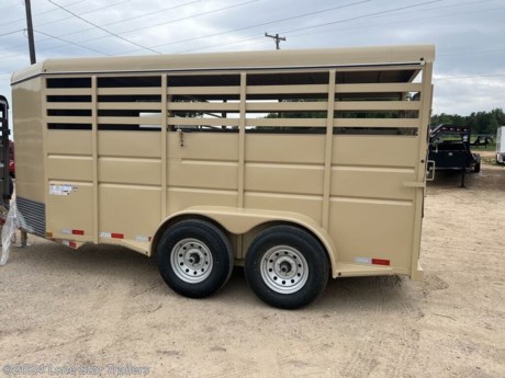 6x16ft Bumper Pull Stock Trailer&lt;br&gt;2x3 Tubing Frame &lt;br&gt;A Frame Tongue with 2 5/15 Coupler &lt;br&gt;Tandem Braked 6k Torsion Axles &lt;br&gt;Rear Gate Is Full Swing and Half Slider &lt;br&gt;Tan Powder Paint &lt;br&gt;One Center Cut Gate&lt;br&gt;Spare Tire Mount&lt;br&gt;Treated Pine Wood Floor &lt;br&gt;46&quot; Side Panels &lt;br&gt;Rear Received Tube &lt;br&gt;ATP Rock Guard on Front and Fender&lt;br&gt;LED Lights&lt;br&gt;Side Door &lt;br&gt;&lt;br&gt; &lt;br&gt;&lt;br&gt; The Advertised Prices DO NOT Include: *Licensing* &amp;amp; Tax&lt;br&gt;&lt;br&gt;We have over 200 trailers to choose from. Come in and see us at:&lt;br&gt;6610 N I-35 Lacy Lakeview, TX 76705 (Exit 342B)&lt;br&gt;&lt;br&gt;Not in the great state of Texas? No Problem! We offer local and nation wide delivery.&lt;br&gt;&lt;br&gt;Store Hours:&lt;br&gt;MON–FRI: 8:00 AM - 5:00 PM&lt;br&gt;SATURDAY: 9:00 AM - 2:00 PM&lt;br&gt;SUNDAY: Closed&lt;br&gt;&lt;br&gt;Remember we handle all your Trailer Sales &amp;amp; Trailer Part Needs!!! &lt;br&gt;Let us help you with servicing your trailer too! &lt;br&gt;It is our pleasure to serve our community of Waco Texas and all of Central Texas! http://www.lonestartrailers.com/--xInventoryDetail?id=13273993